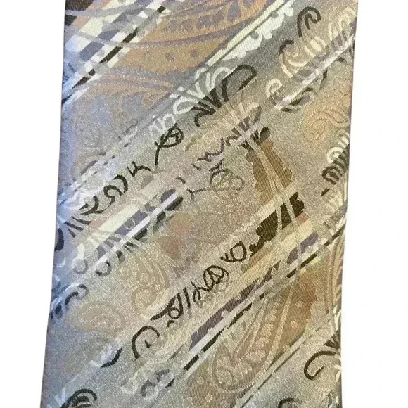 Sparks Men's Tie BrownGray Stripes - Picture 4 of 5